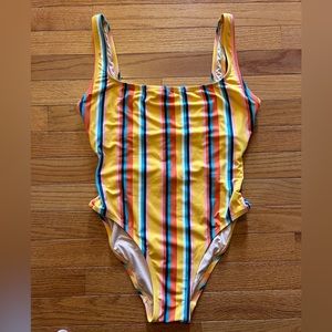 Madewell Multicolor Striped One Piece Swimsuit